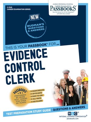 cover image of Evidence Control Clerk